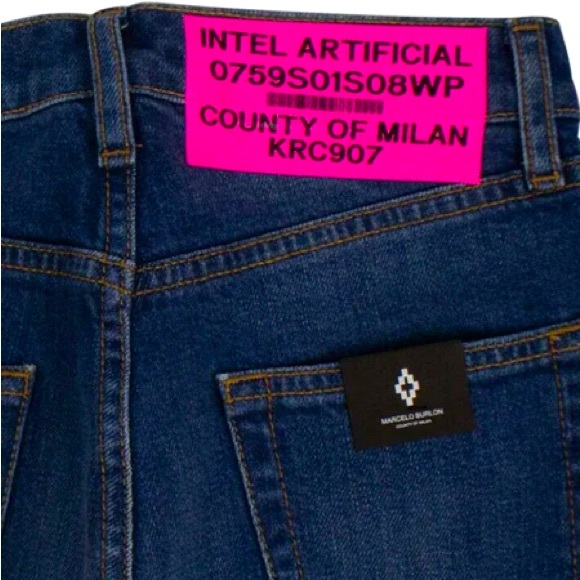 ๐๐NWT๐๐ MARCELO BURLON County of Milan๐ TWO TONE Jeans SZ 27 - Picture 3 of 10